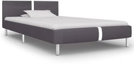 Bed frame gray faux leather 90x200 cm - Bed Frame
