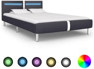 Rám postele s LED světlem černý umělá kůže 120x200 cm - Rám postele