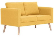2-seater Sofa Textile Upholstery Yellow - Couch