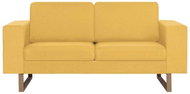 Pohovka 2místná pohovka textilní čalounění žlutá - Pohovka