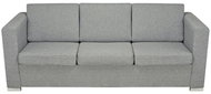 Pohovka 3místná pohovka textil světle šedá - Pohovka