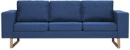 Pohovka 3místná pohovka textilní čalounění modrá - Pohovka