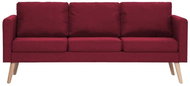 Pohovka 3místná pohovka textilní čalounění vínová - Pohovka