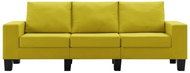 Pohovka 3místná pohovka žlutá textil - Pohovka