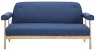 3-seater sofa textile blue - Couch