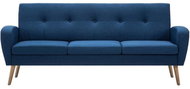 3-seater seat textile upholstery blue - Couch