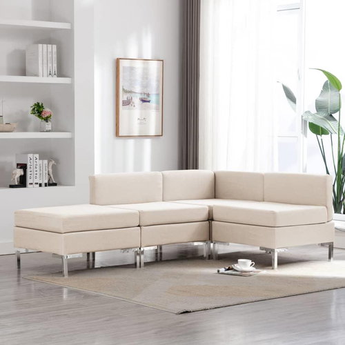 4-piece Sofa, Textile Cream - Sofa - Main image