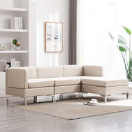 4-piece Sofa, Textile, Cream - Sofa