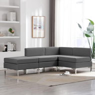 4-piece Sofa, Textile, Dark Grey - Sofa