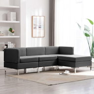 4-piece Sofa, Textile, Dark Grey - Sofa