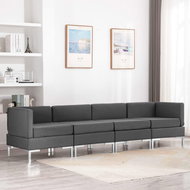 4-piece Sofa, Textile, Dark Grey - Sofa