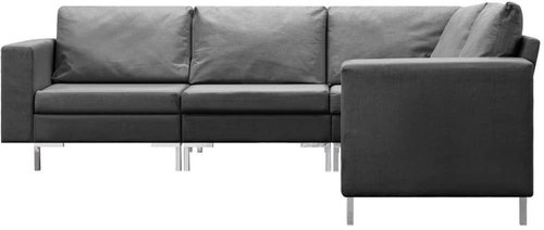 5-piece sofa textile dark gray - Sofa - Main image