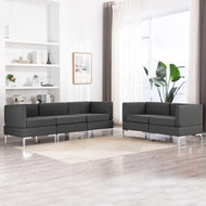 5-piece Sofa Textile Dark Grey - Sofa