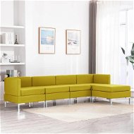 5-piece Sofa Textile Yellow - Sofa