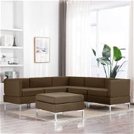 6-piece sofa textile brown - Sofa