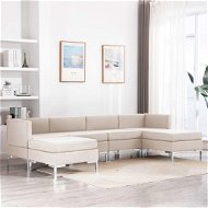 6-piece Sofa, Textile, Cream - Sofa