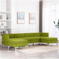 6-piece Sofa, Textile, Green - Sofa