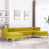 6-piece Sofa, Textile, Yellow - Sofa