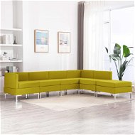 6-piece sofa textile yellow - Sofa