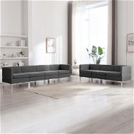 7-piece sofa textile dark gray - Sofa