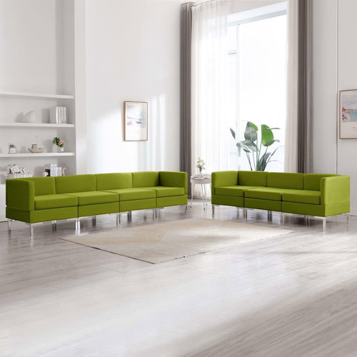 7-piece sofa textile green - Sofa - Main image