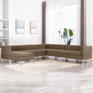 8-piece sofa textile brown - Sofa