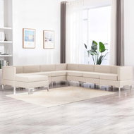 8-piece sofa textile cream - Sofa