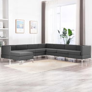 8-piece sofa textile dark gray - Sofa