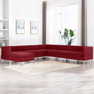 8-piece sofa textile burgundy - Sofa