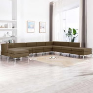 9-piece sofa textile brown - Sofa