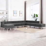 9-piece sofa textile dark gray - Sofa