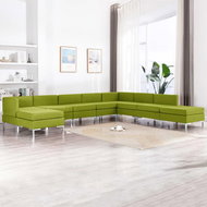9-piece sofa textile green - Sofa