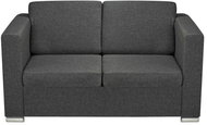 Two-seater textile seat dark gray - Couch
