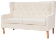 Two-seater, textile upholstery, creamy white - Couch