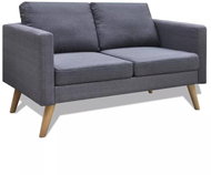 Pohovka Pohovka dvojmístná textilní tmavě šedá - Pohovka