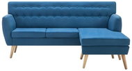 Corner sofa textile upholstery 171.5 x 138 x 81.5 cm blue - Couch