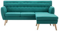 Corner sofa textile upholstery 171.5 x 138 x 81.5 cm green - Couch