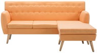 Corner sofa textile upholstery 171.5x138x81.5 cm orange - Couch