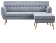 Corner sofa with textile upholstery 171.5x138x81.5 cm light gray - Couch