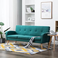 Pohovka Trojmístná pohovka s textilním čalouněním zelená - Pohovka