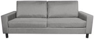 Three-seater sofa light gray textile - Couch