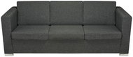 Three-seater seat with textile upholstery, dark gray - Couch