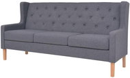 Three-seater sofa, textile upholstery, gray - Couch