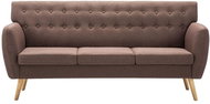 Three-seater with textile upholstery 172 x 70 x 82 cm brown - Couch