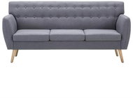Three-seater with textile upholstery 172 x 70 x 82 cm light gray - Couch