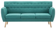 Three-seater with textile upholstery 172 x 70 x 82 cm green - Couch