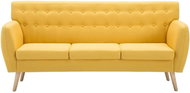 Three-seater textile upholstery 172 x 70 x 82 cm yellow - Couch