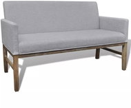 Upholstered bench, textile and rubber tree, light gray - Bench