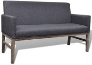Upholstered bench, textile and rubber tree, dark gray - Bench