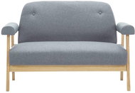 Pohovka 2místná pohovka s textilním čalouněním světle šedá - Pohovka